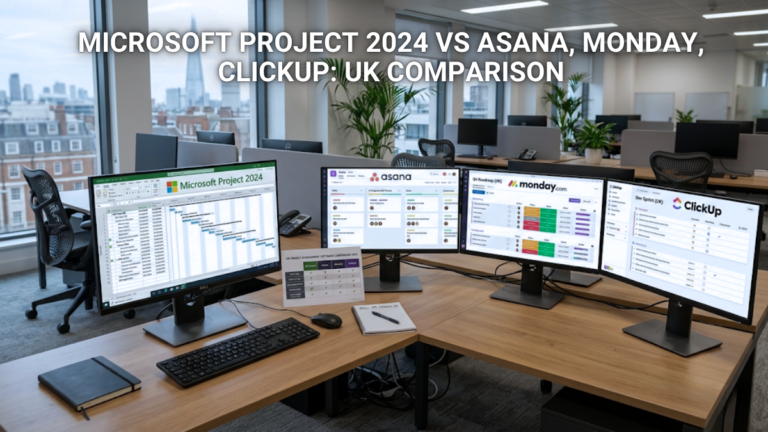 Microsoft Project 2024 vs Asana, Monday, ClickUp UK Comparison