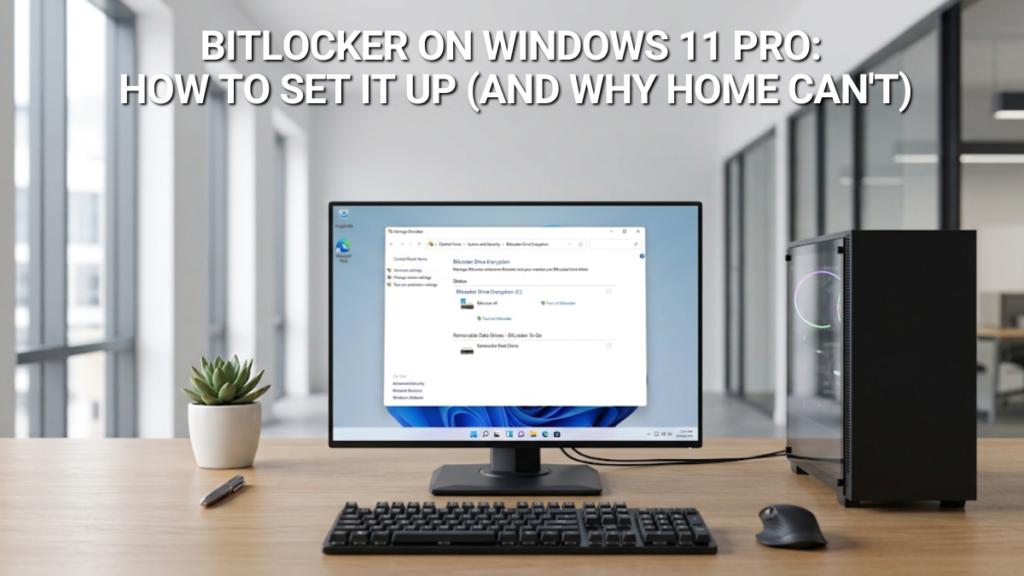 BitLocker on Windows 11 Pro: How to Set It Up (and Why Home Can't)